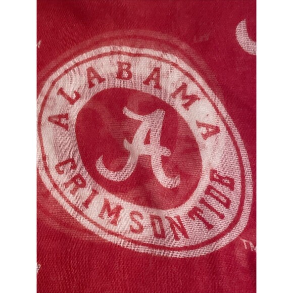 Alabama Crimson Tide Red Logo Infinity Scarf One Size Sheer Roll Tide Football - Picture 8 of 9